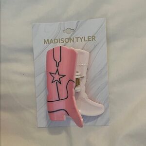 Pink Cowboy Boot Madison Tyler Hair Clip Accessories Country Women’s Cute Girl